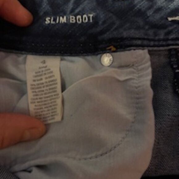 American Eagle Slim Boot cut Jeans with Stretch, Dark Wash, Size 4 - Picture 6 of 9